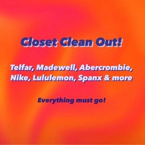 Closet clean out!